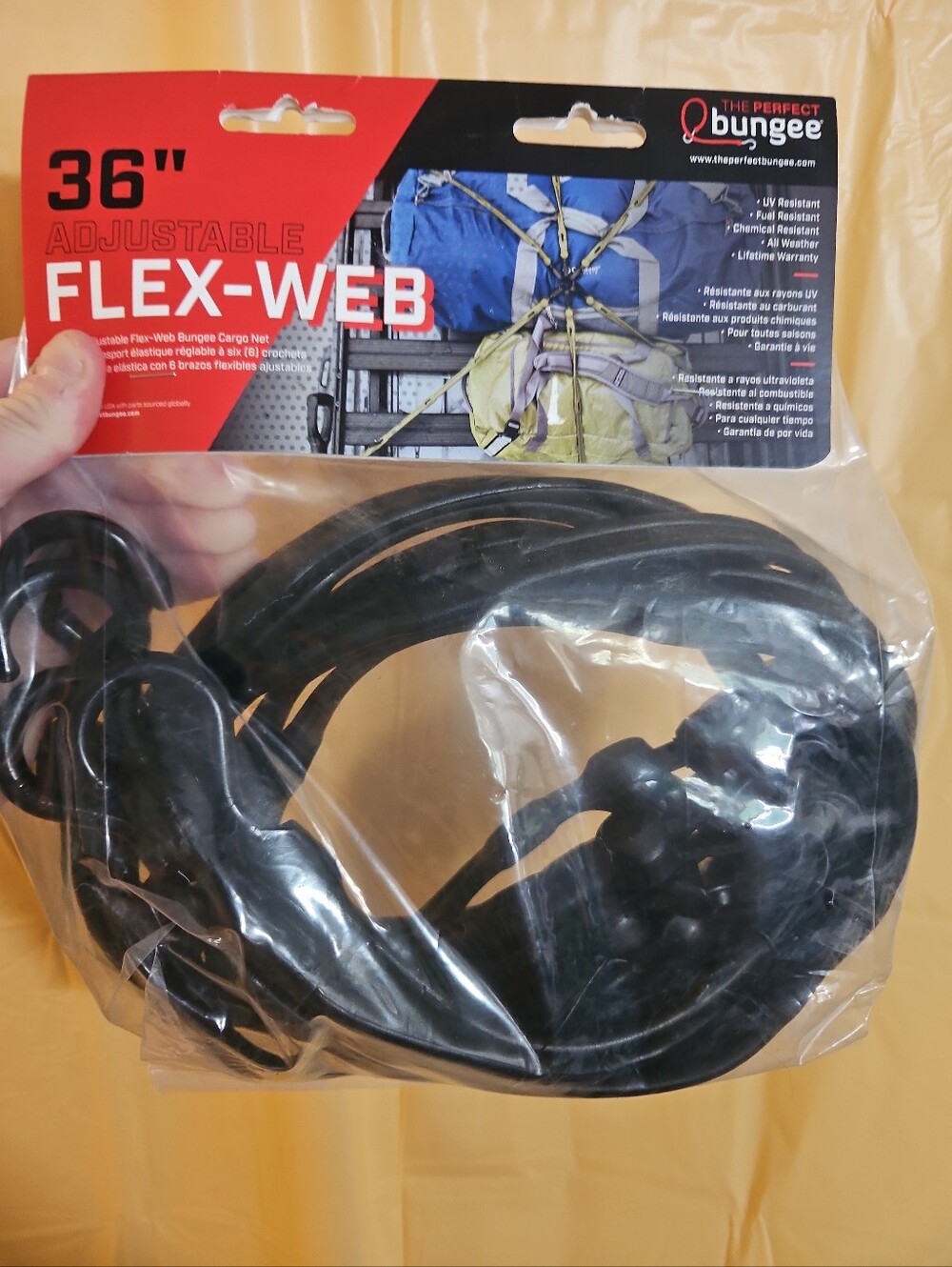The Perfect Bungee 36” Adjustable Flex-Web Cargo Netting 6 Arm All Weather NEW